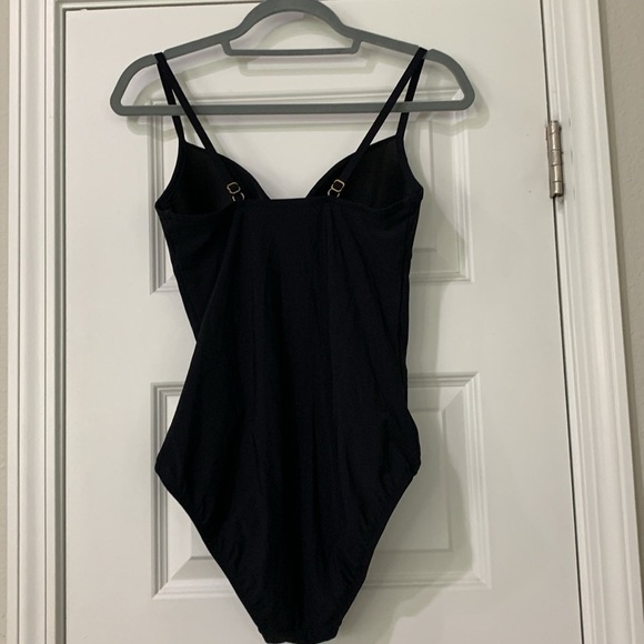 Lands' End Black One Piece Swimsuit with Sweetheart Neckline - Picture 4 of 7